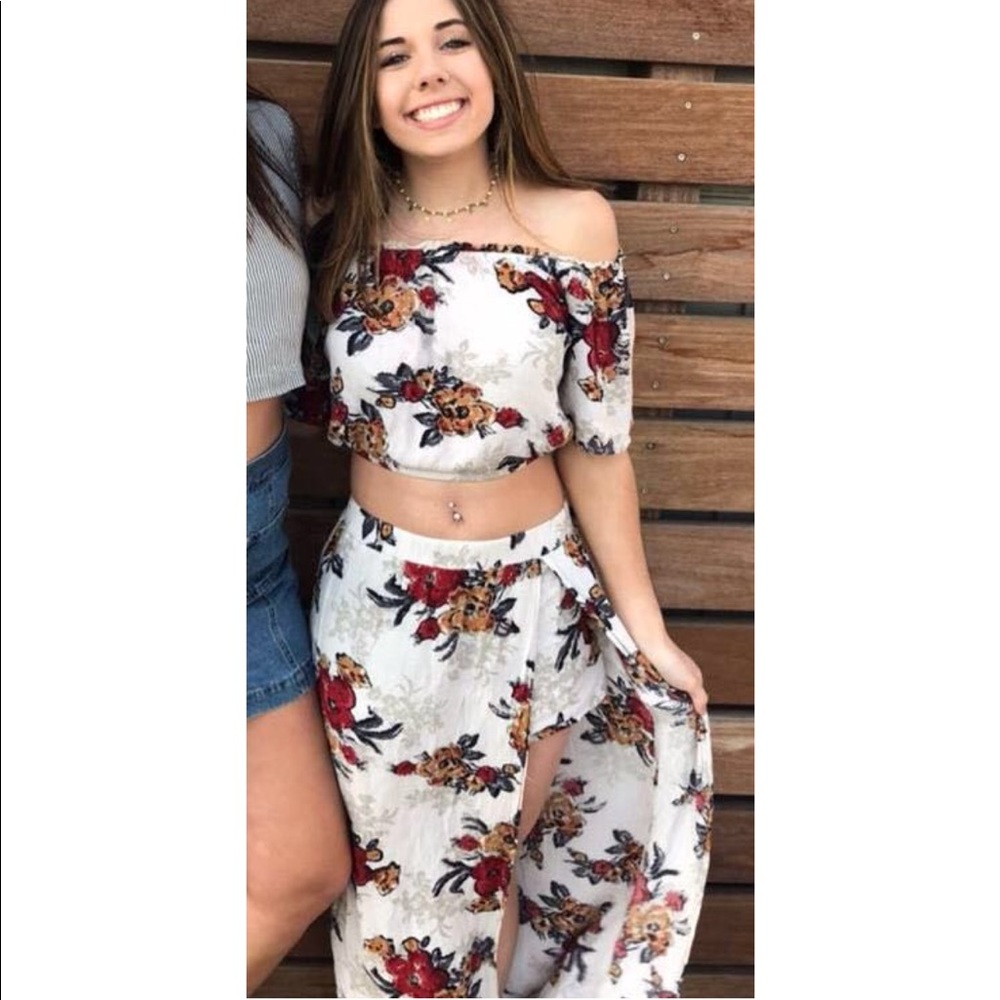 floral two piece set